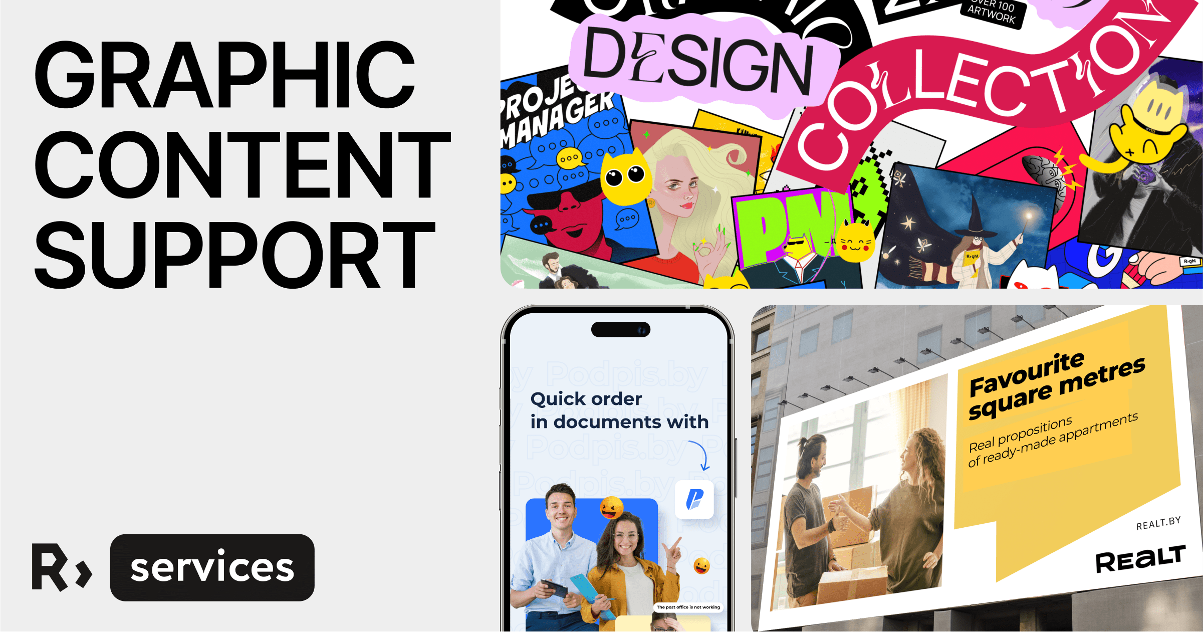 Graphic support for websites and social networks – Right Studio
