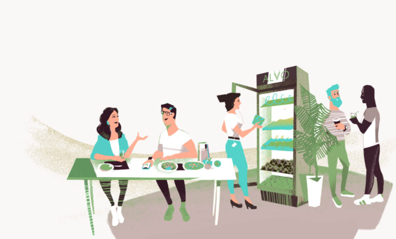 Landing page for Alvo FoodTech startup