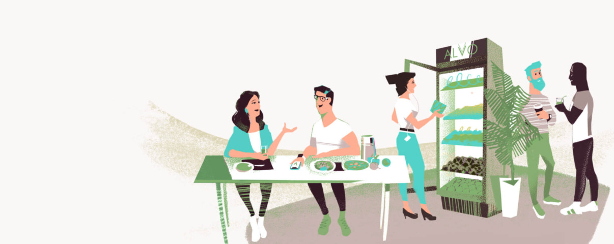 Landing page for Alvo FoodTech startup