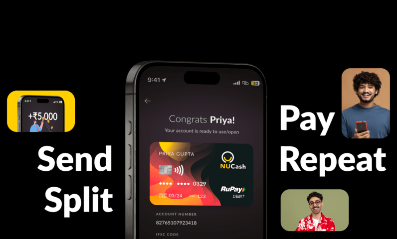 NuCash mobile fintech app interface