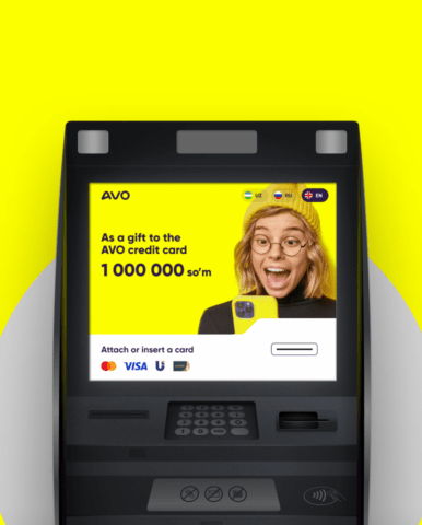 ATM and cartomat interface for AVO digital bank
