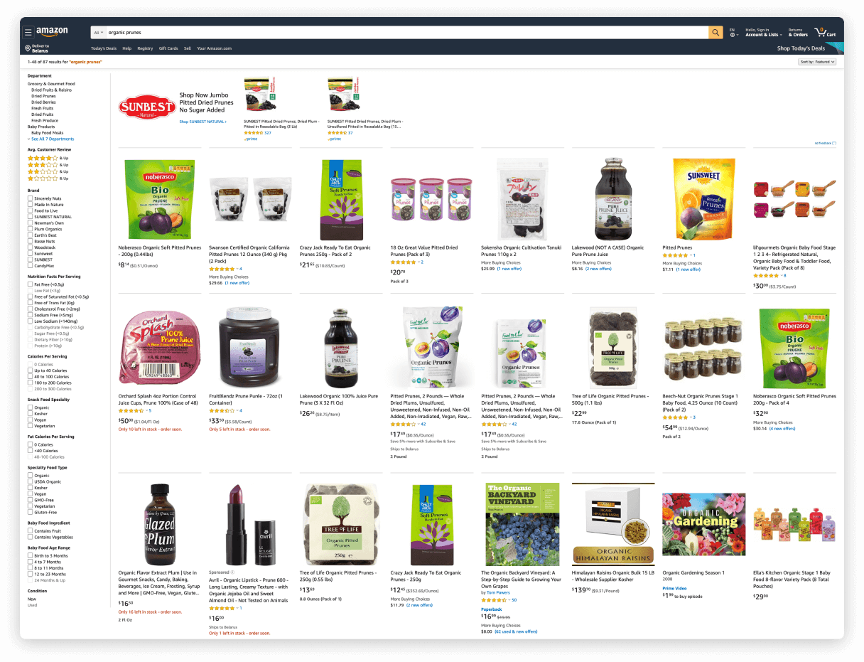 Кейс Food to Live. Проверка упаковки среди других