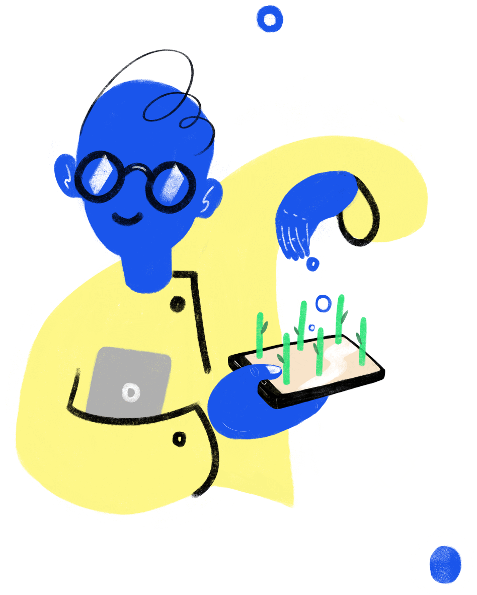 Фирменная иллюстрация для сайта OneSoil