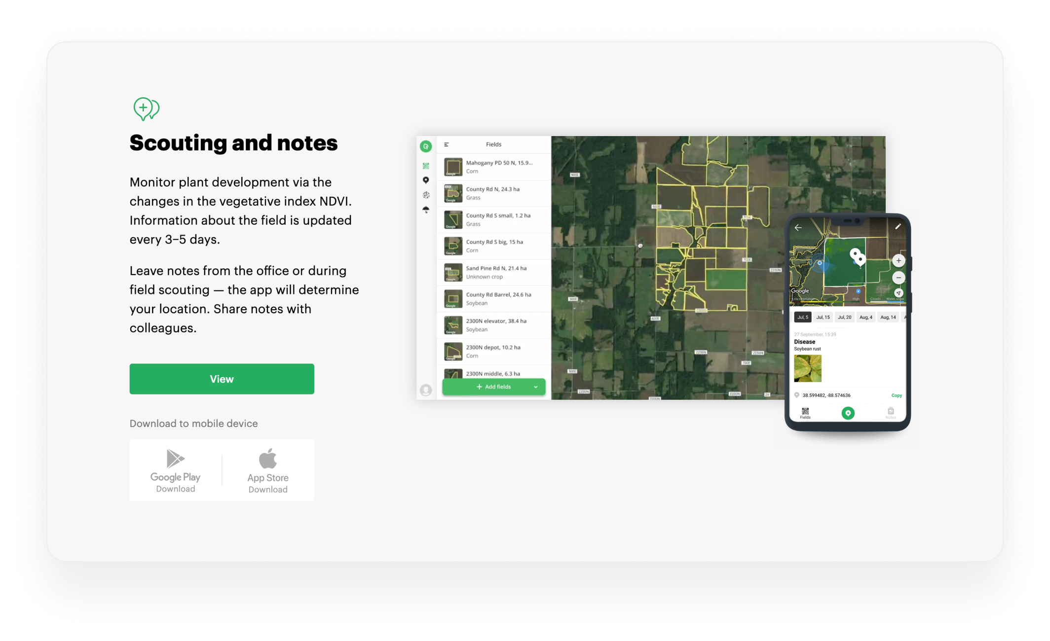 Интерфейс сайта OneSoil и его мобильная версия